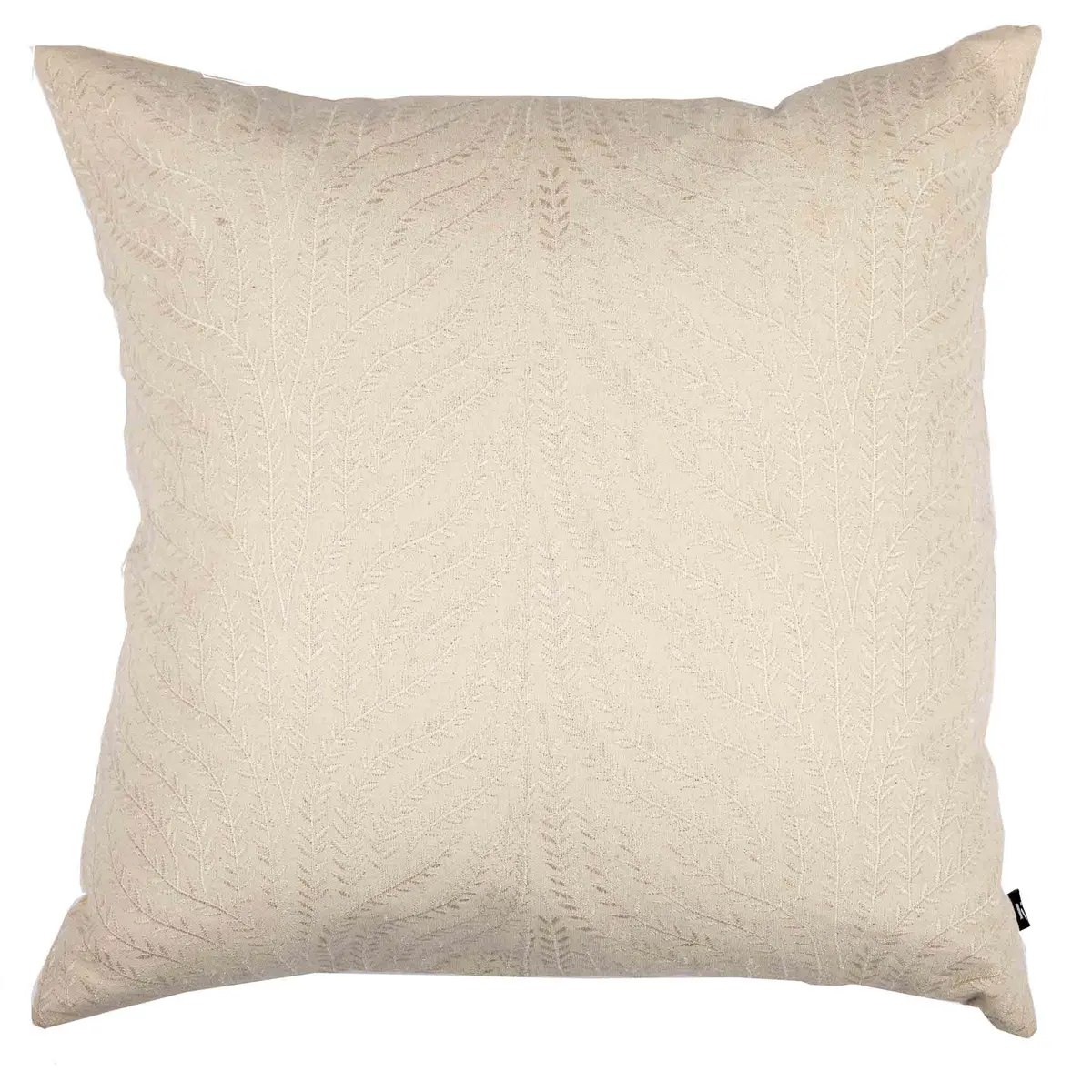 Putetrekk Gren brodert 48x48cm offwhite