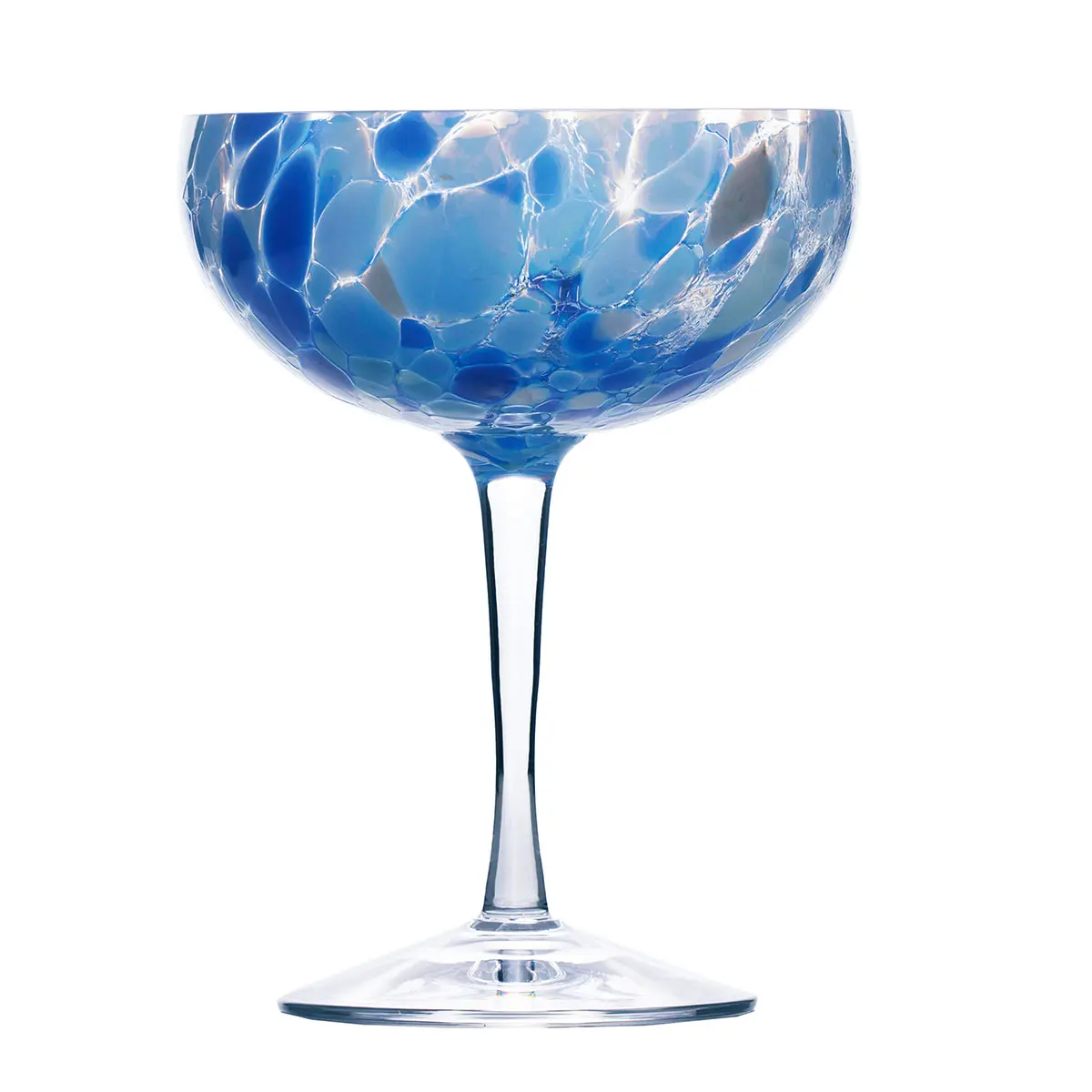 Magnor - Swirl Champagneglass, blå