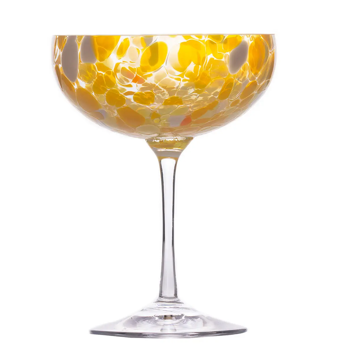Magnor - Swirl Champagneglass, gul