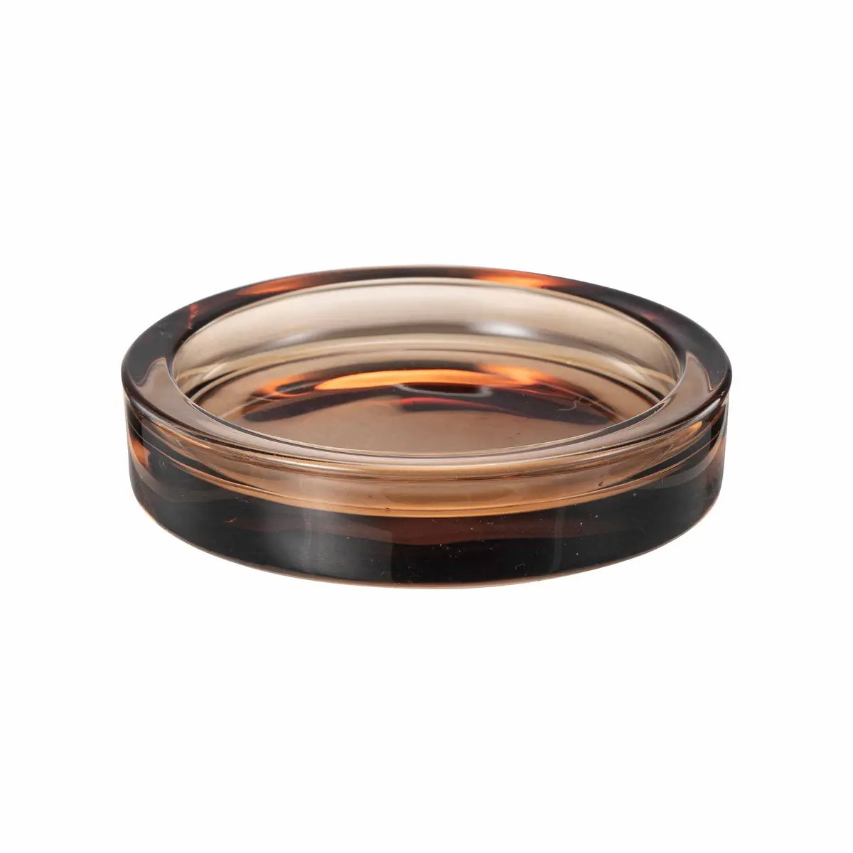 Lysfat kubbelys 9,5cm brun
