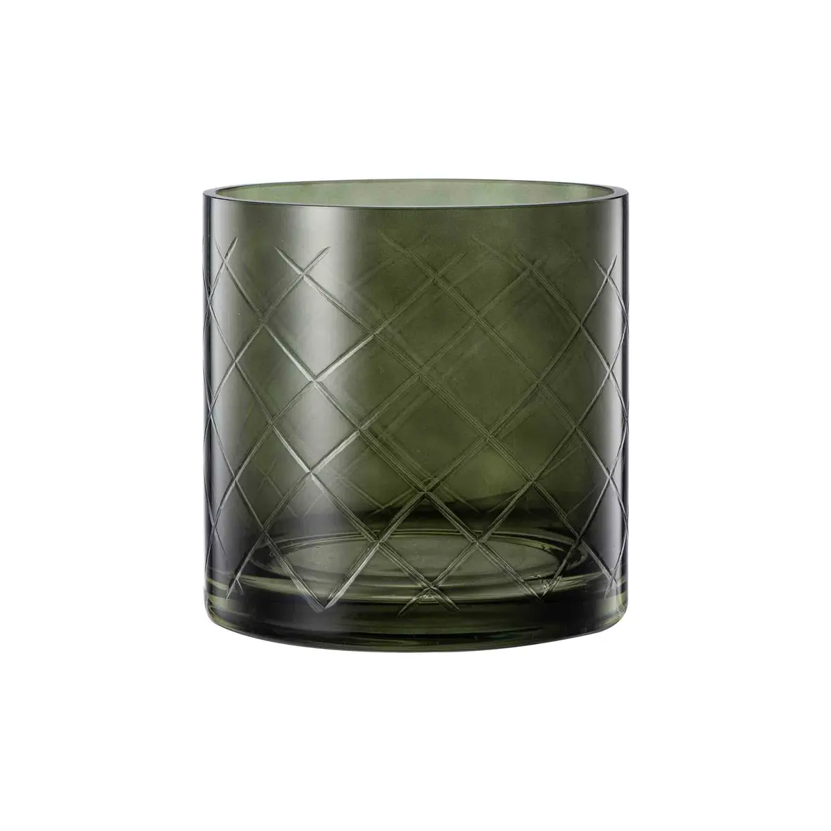 Lyslykt Billie rutet 12cm grønn