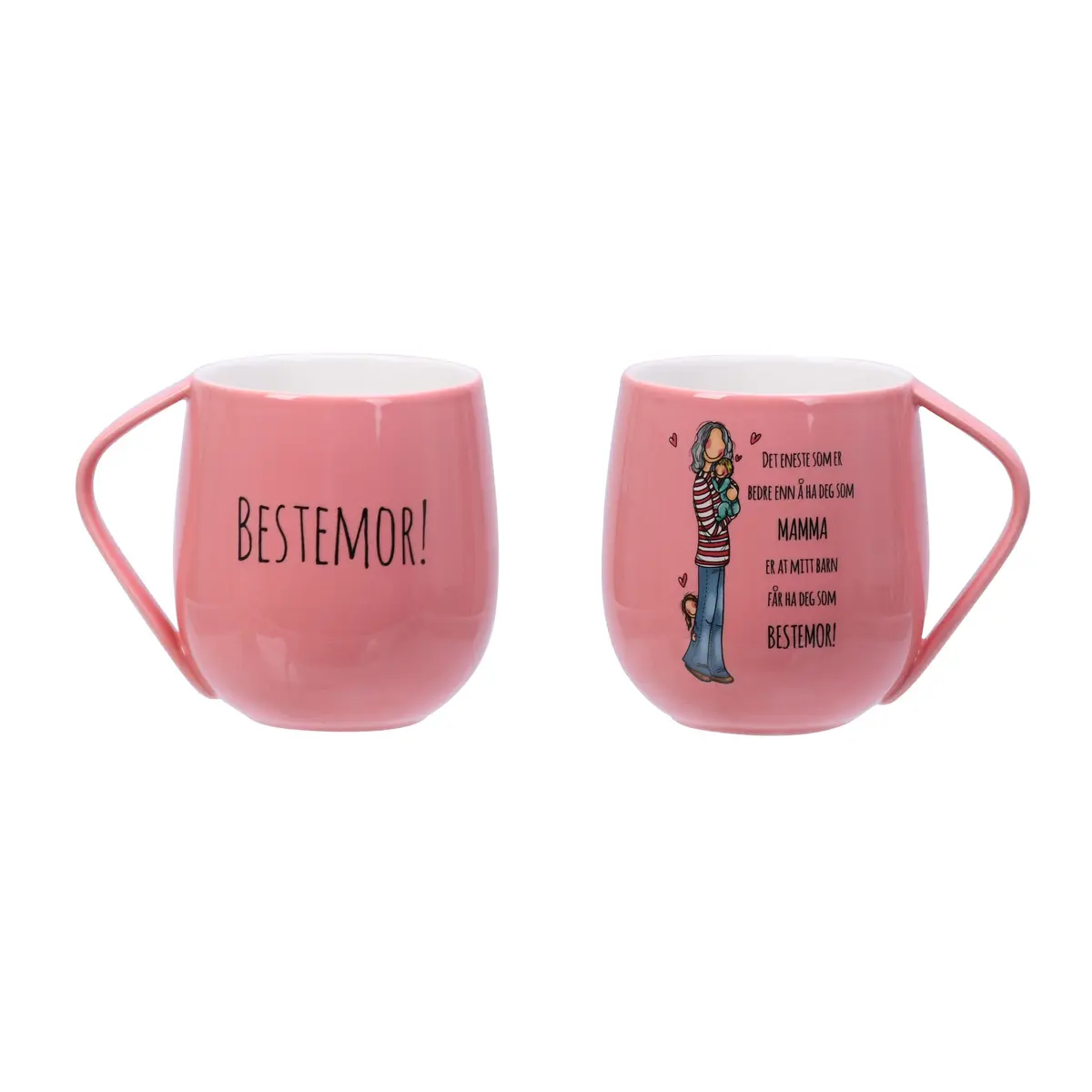 Lykketegning - Bestemor Krus 40 cl rosa