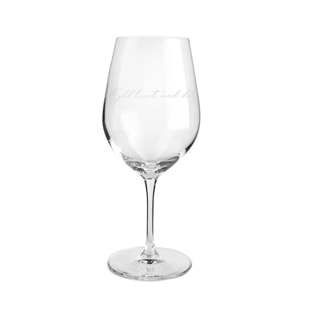 Lykketegning - Fyll livet med det som godt er, Rødvinsglass 62 cl