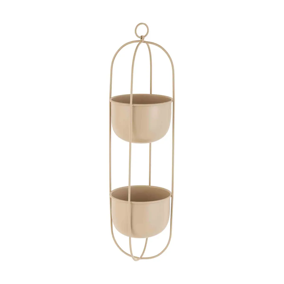 Hengepotte dobbel 58 cm beige