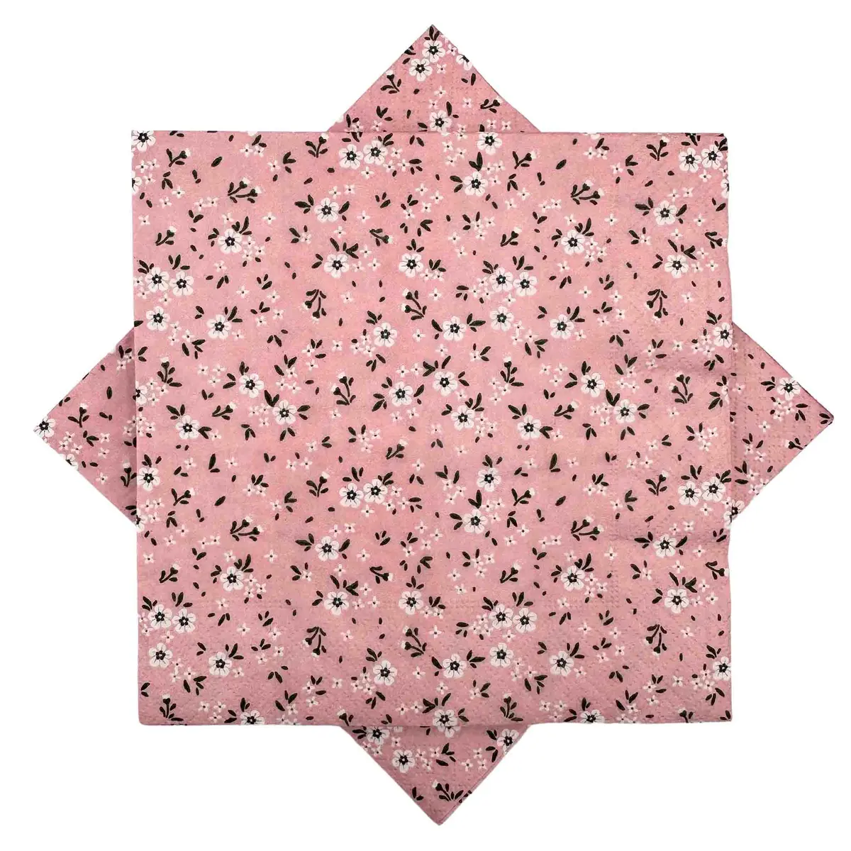 Serviett Småblomster rosa