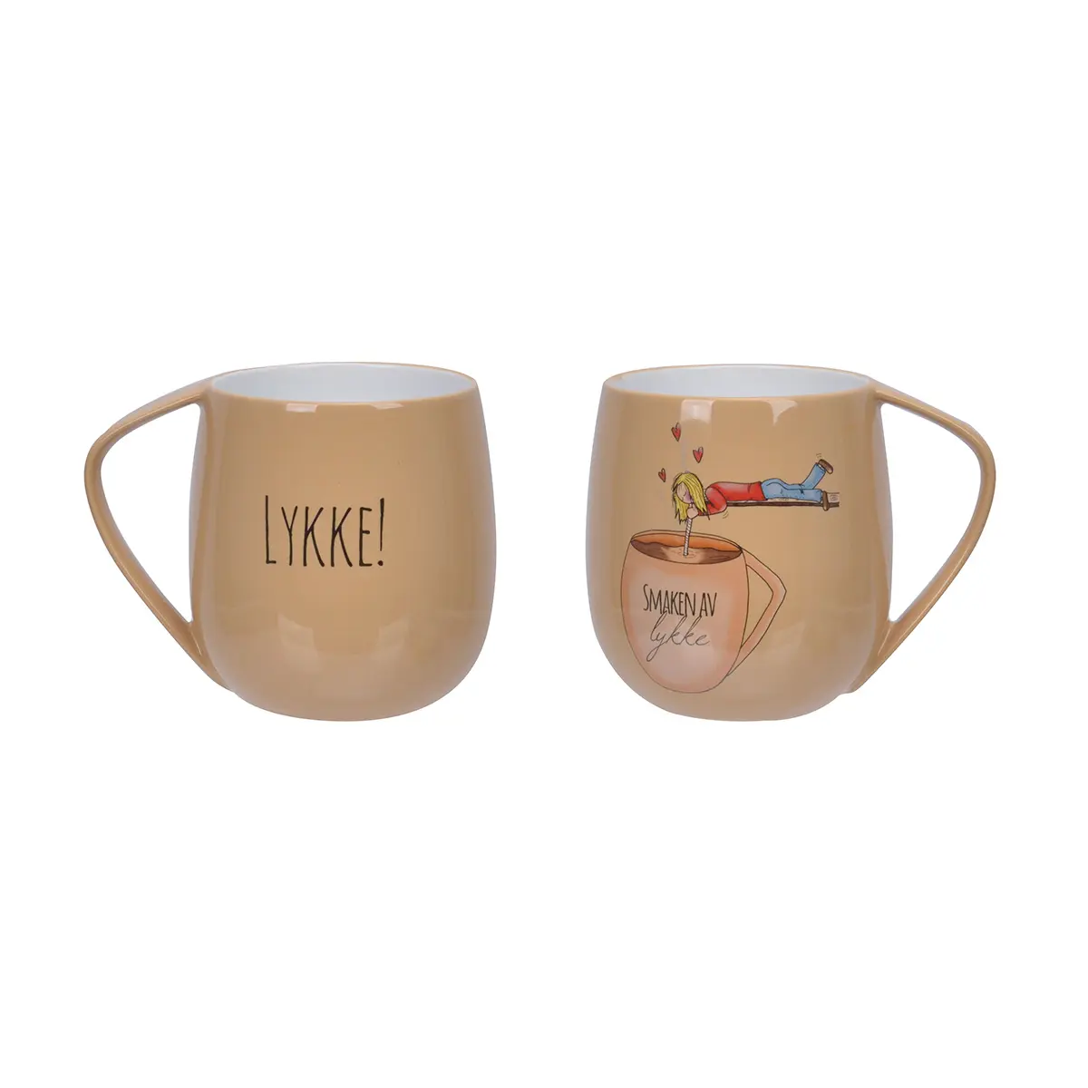 Lykketegning - Lykke Krus 40 cl lysebrun