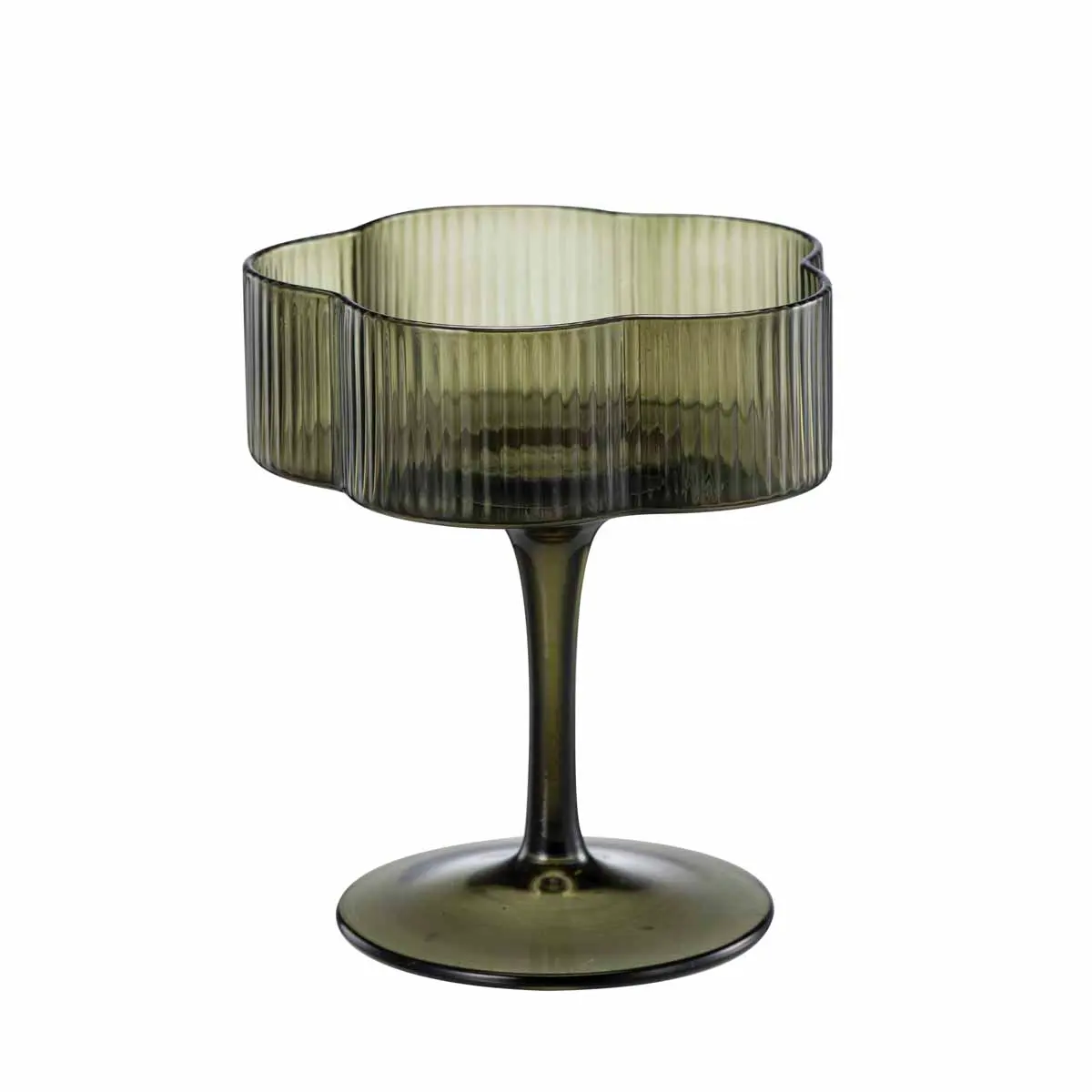Champagneglass Tira mørk grønn