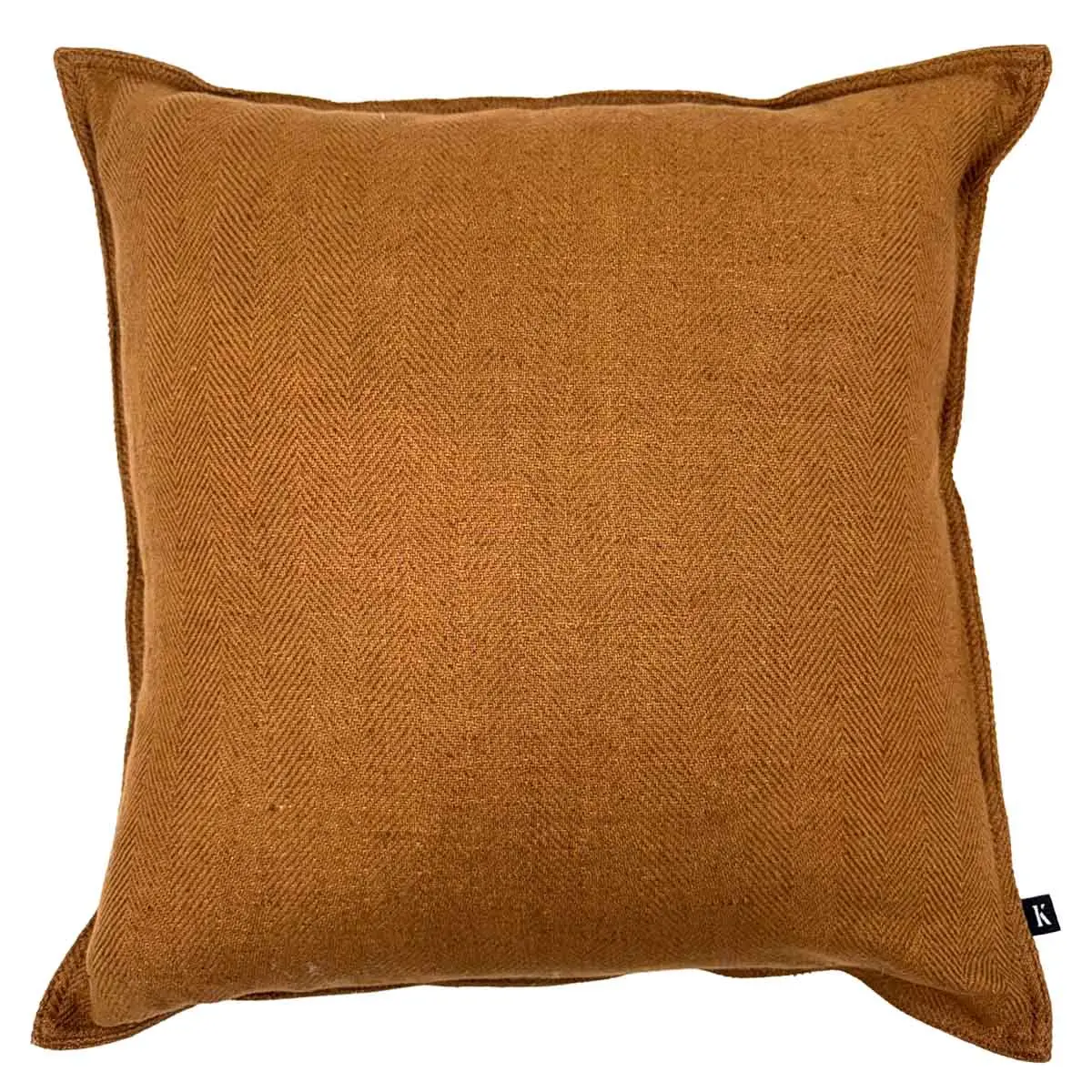 Putetrekk Herringbone 48x48cm sennep