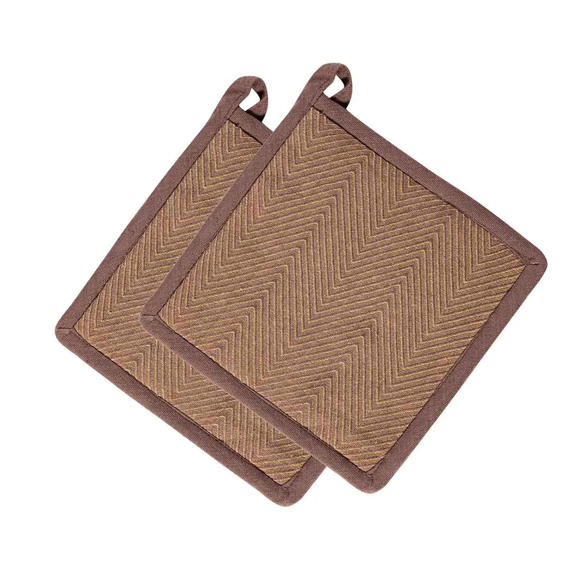 Gryteklut Herringbone 2 pk brun