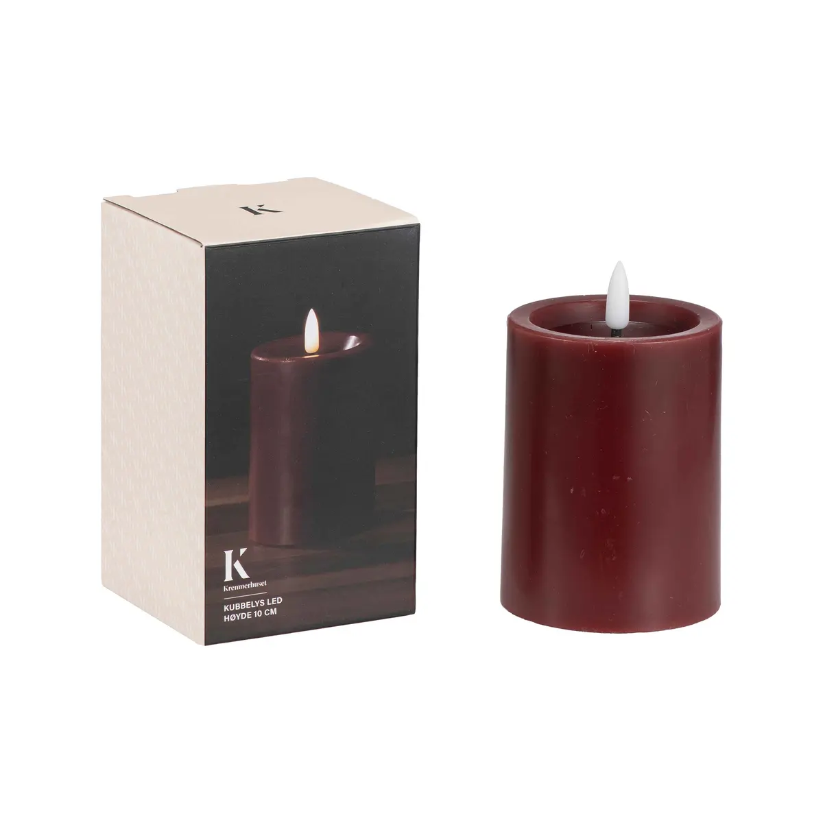 Kubbelys LED 10cm bordeaux