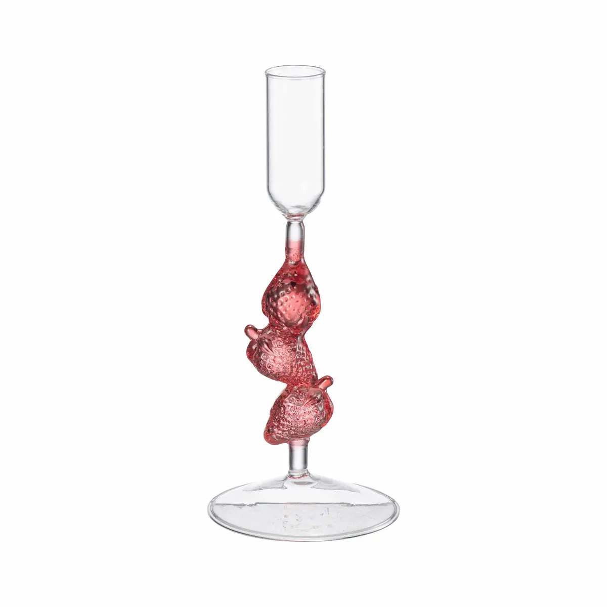 Lysestake med jordbær 19 cm