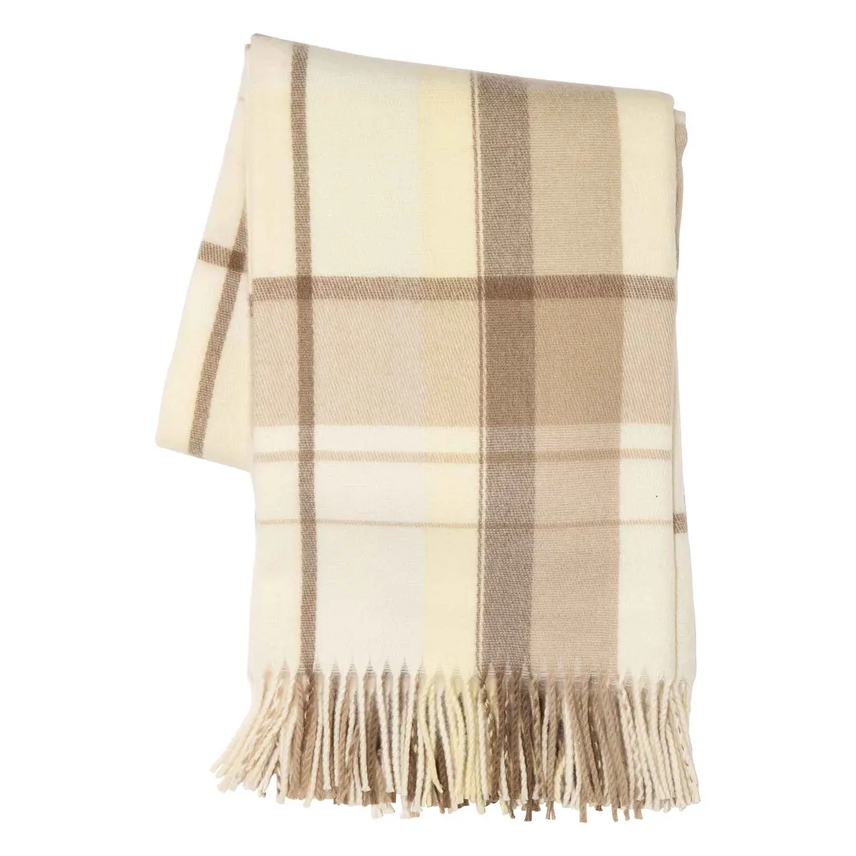 Pledd Tartan 130x170cm gul