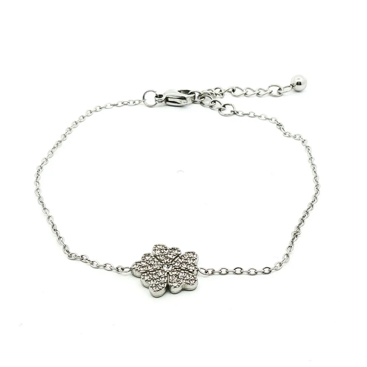 Armbånd med lykke-kløver, S