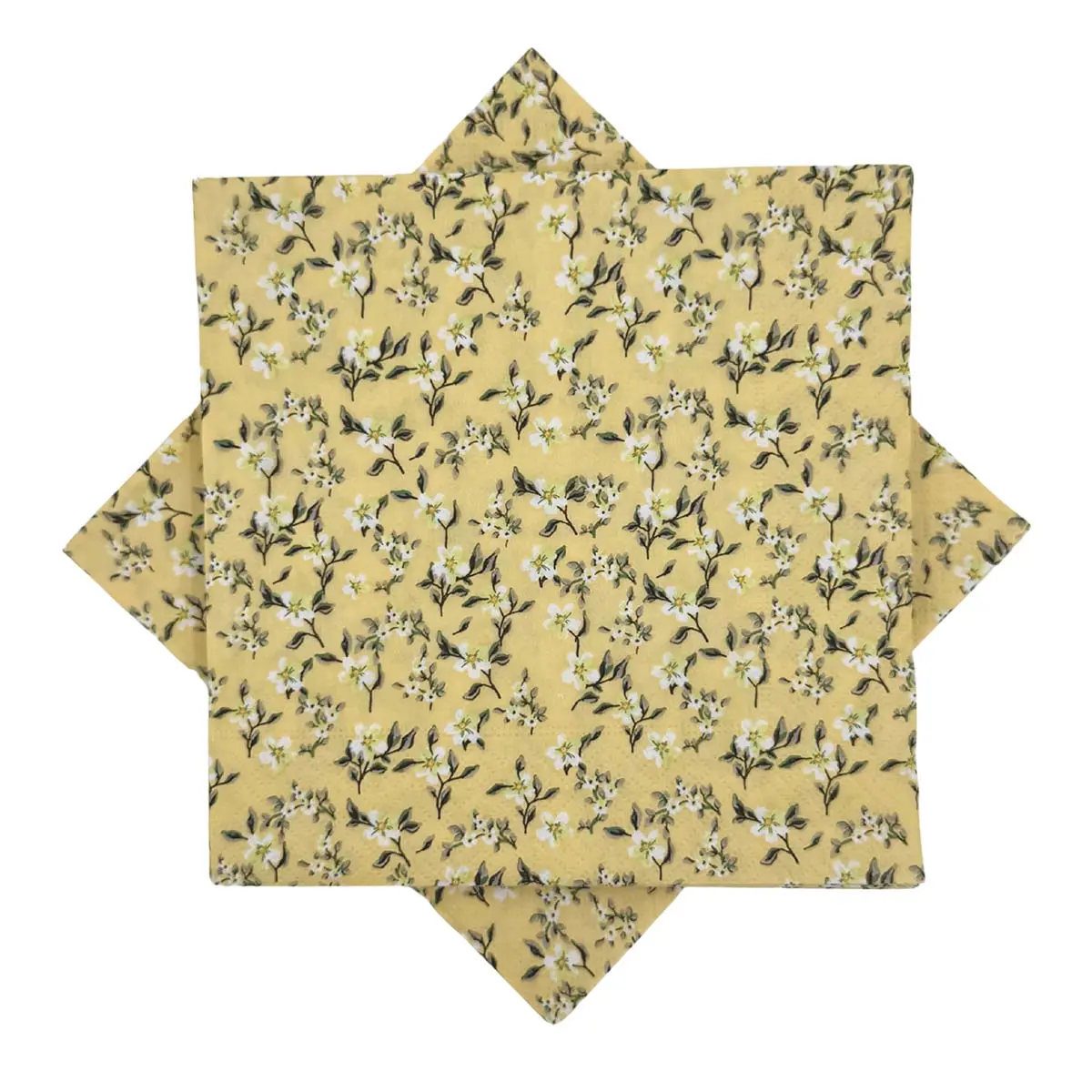 Serviett Tiny flowers gul