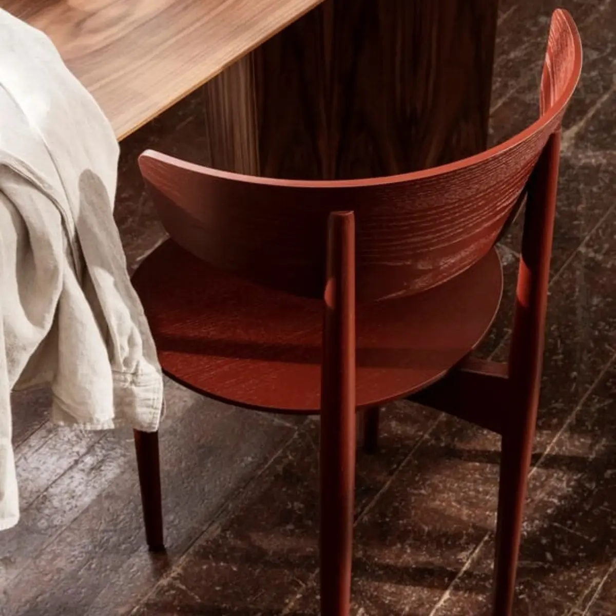Herman Chair Red Brown