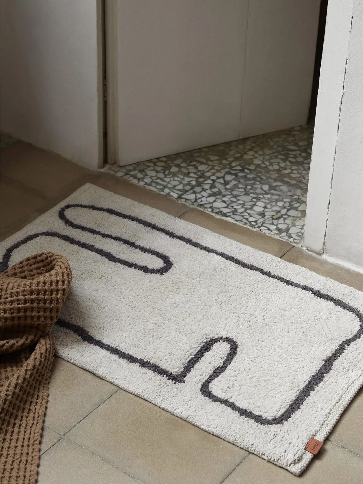 Lay Badematte Off White/Coffee 50x70