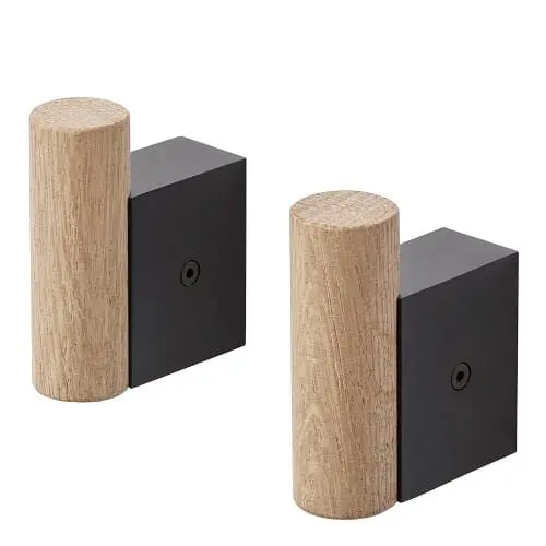 Knagg Attach Eik/Svart 2 stk