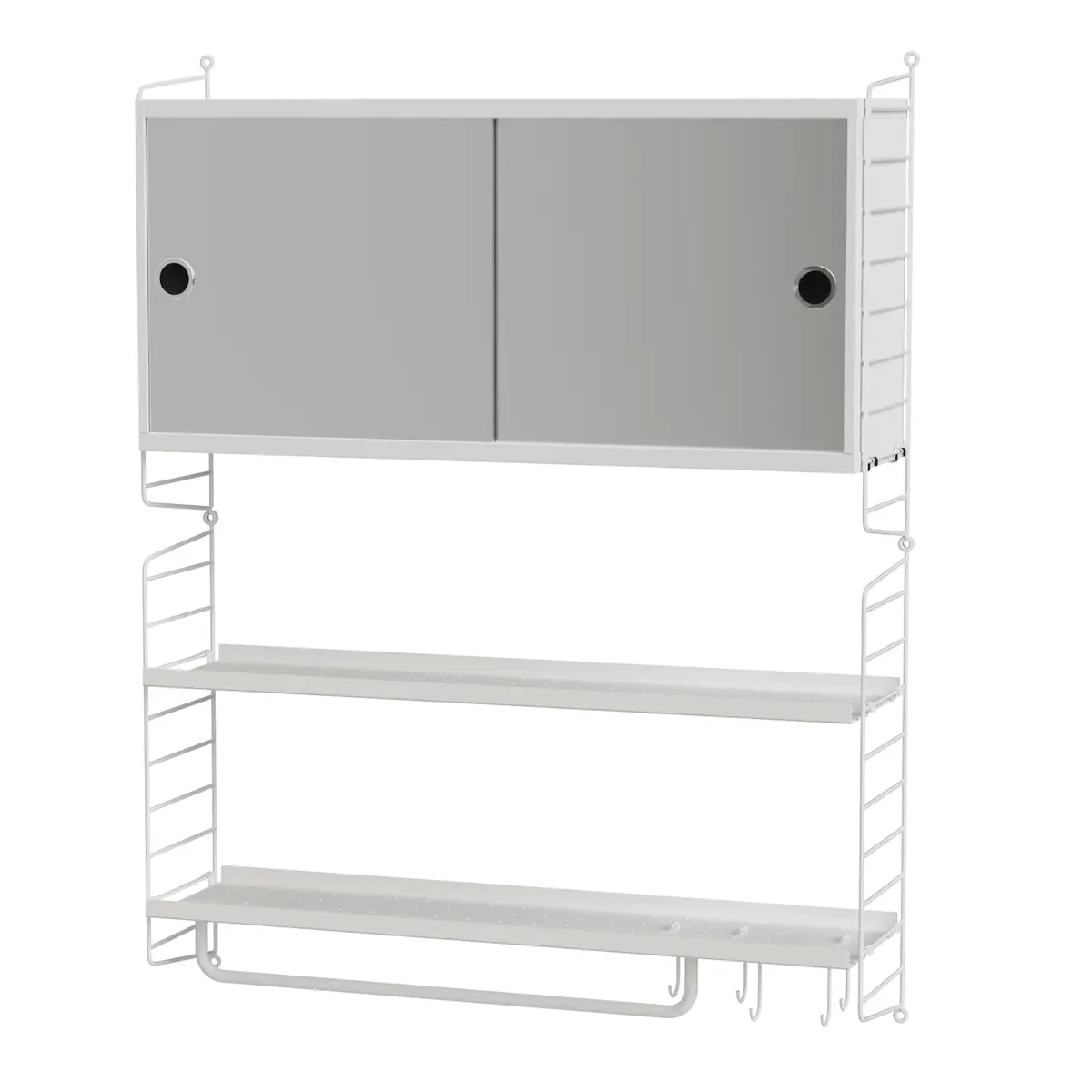 String Vegghylle med speil 80x100