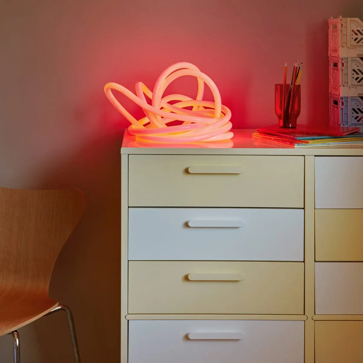 Flex Tube Lampe Rød 5 meter