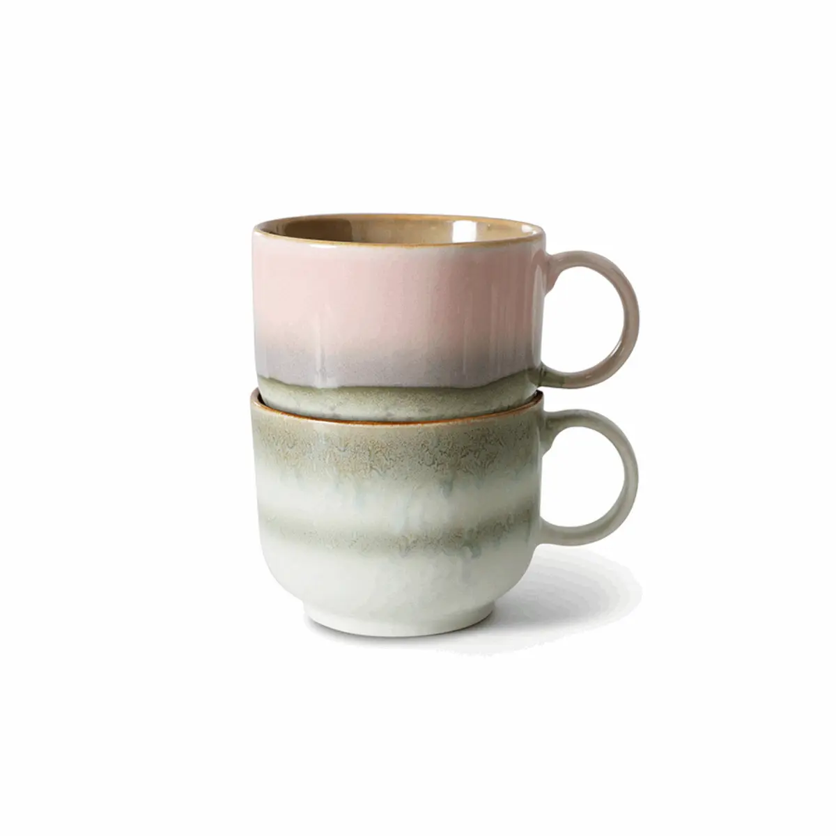 70s ceramics: tea cups, nova (set of 2)