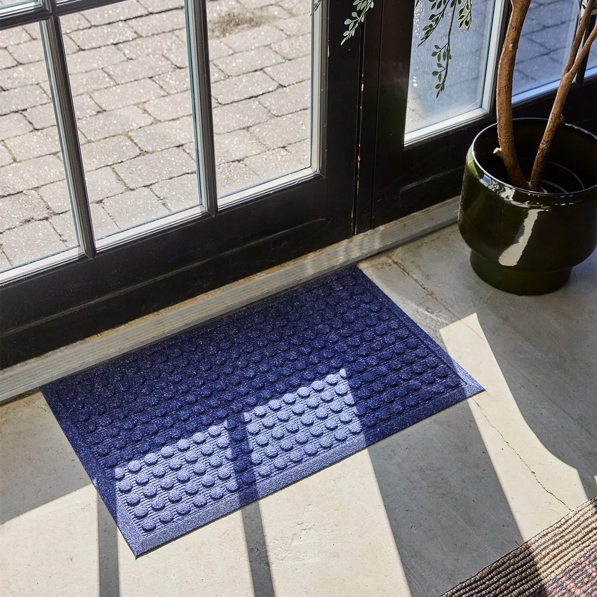 Dørmatte HDEntry Rectangle Blue