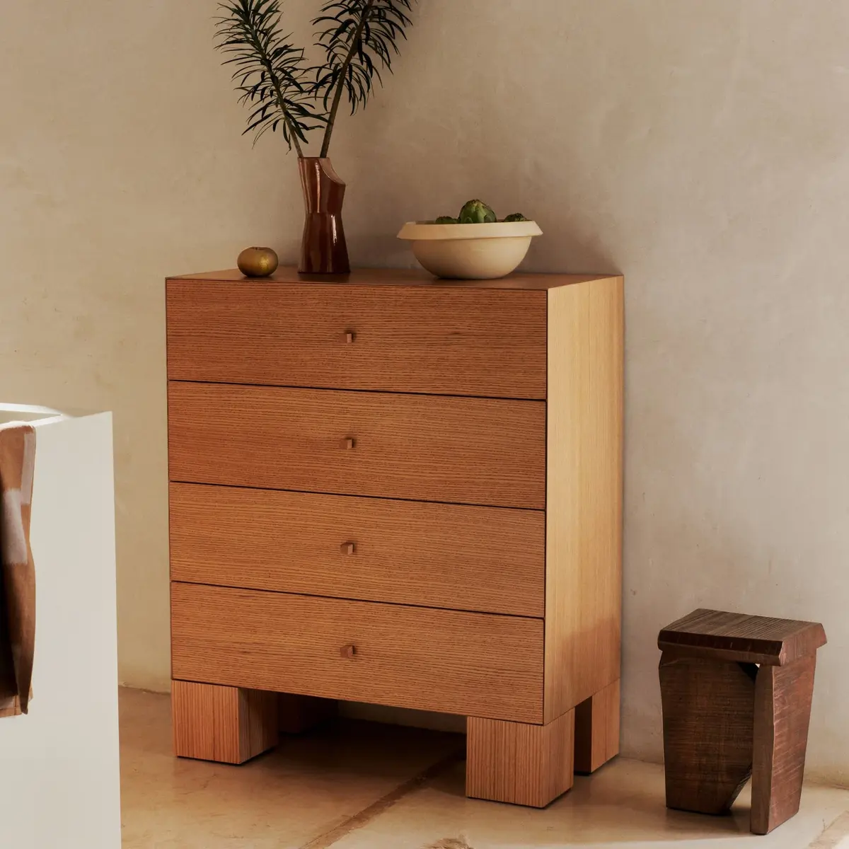 Kommode Kuben 1x4 Natural Oak