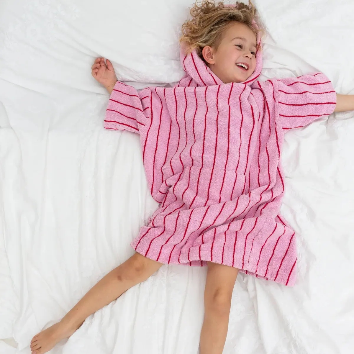 Badehåndkle Poncho Kids Baby Pink & Ski Patrol