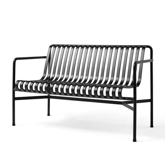 Palissade Spisebenk med Armlener Anthracite