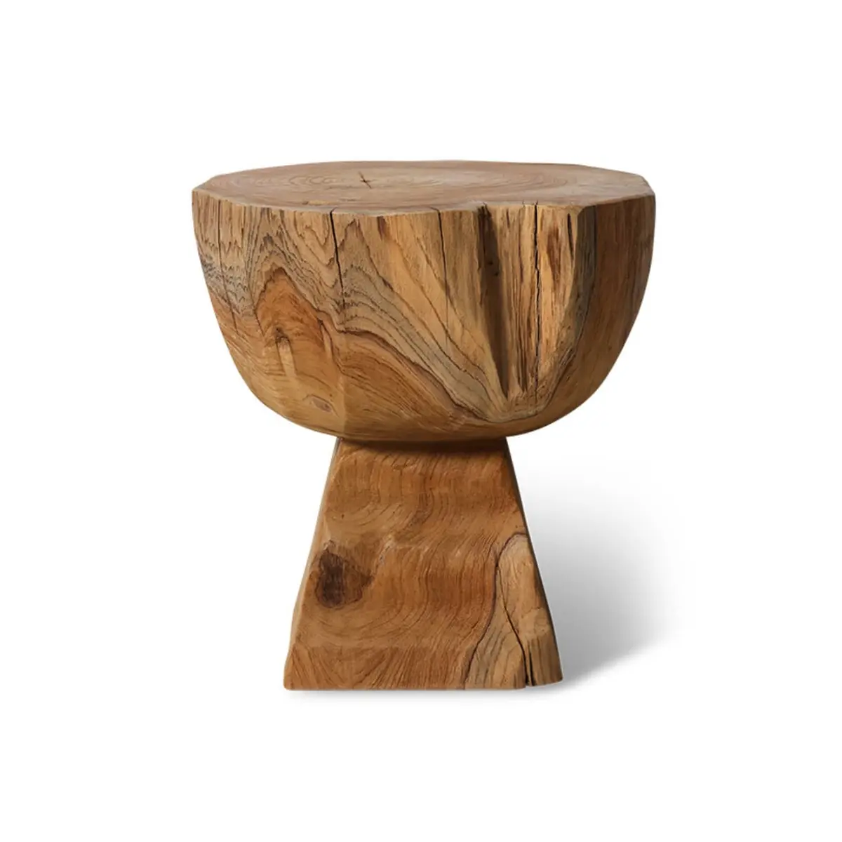 Arched wooden stool