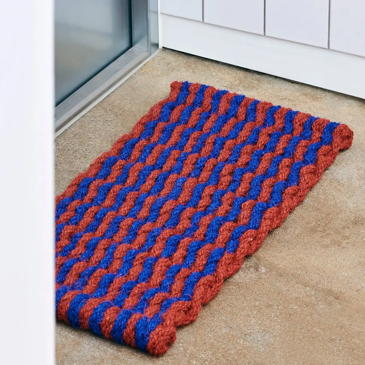 Dørmatte Coco Brown and Navy 40x80