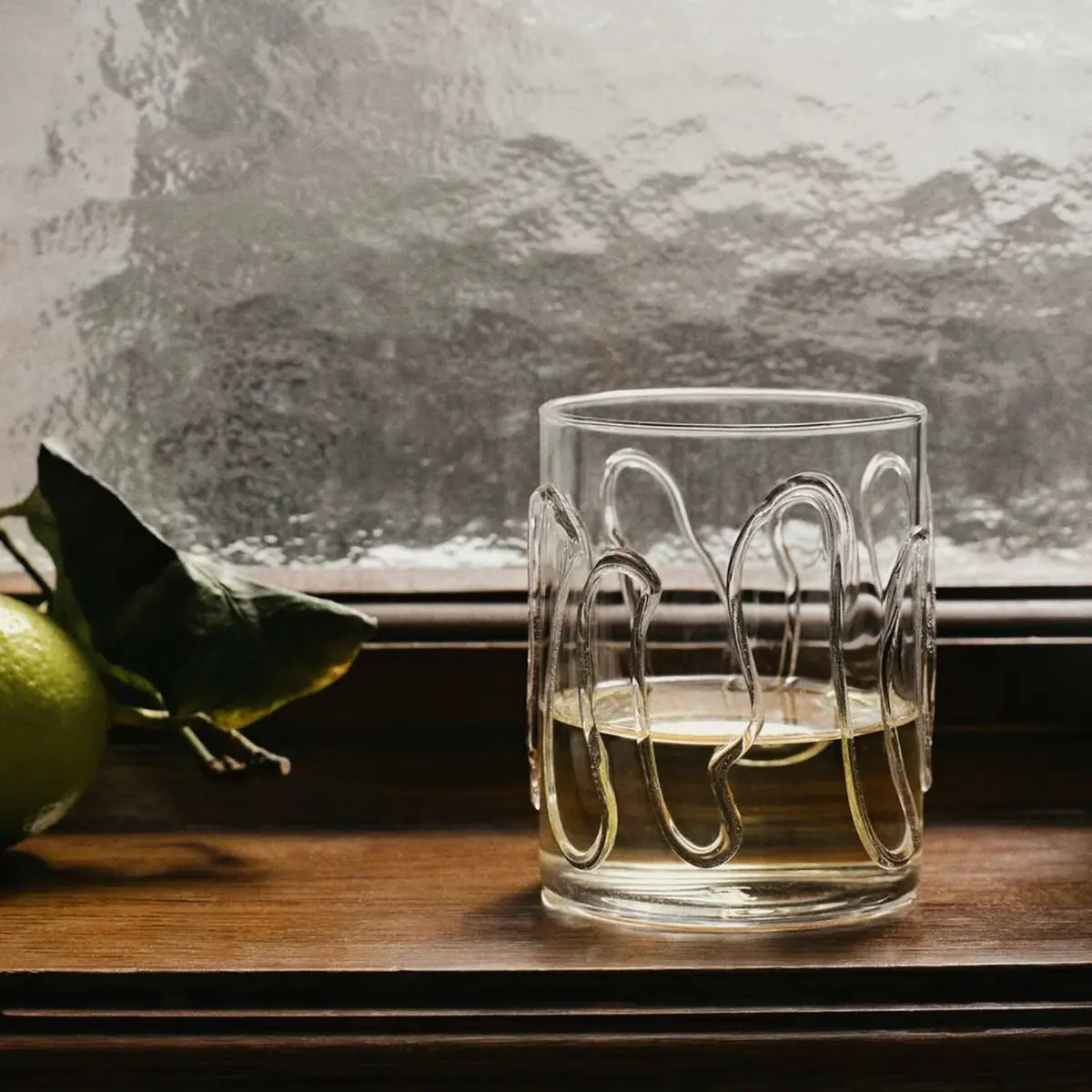 2 stk | Doodle Glass Tall Clear