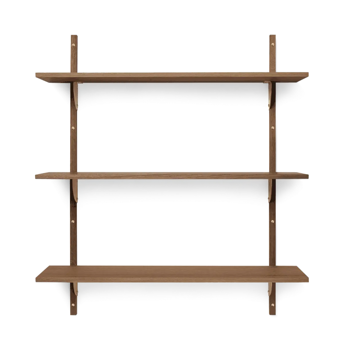 Hylle Sector Triple/Wide Smoked Oak/Brass L:87