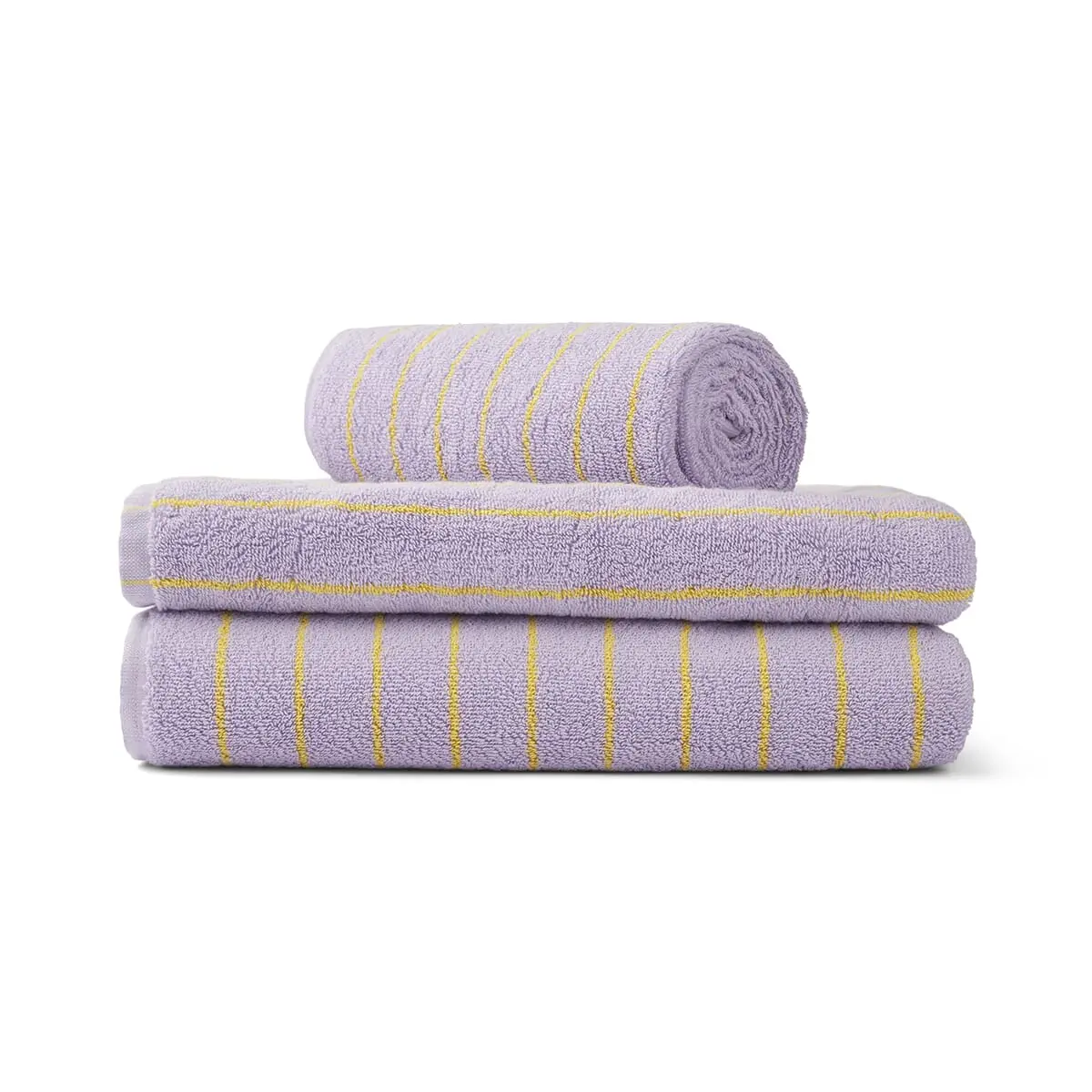 Badehåndkle Lilac & Neon Yellow 70x140