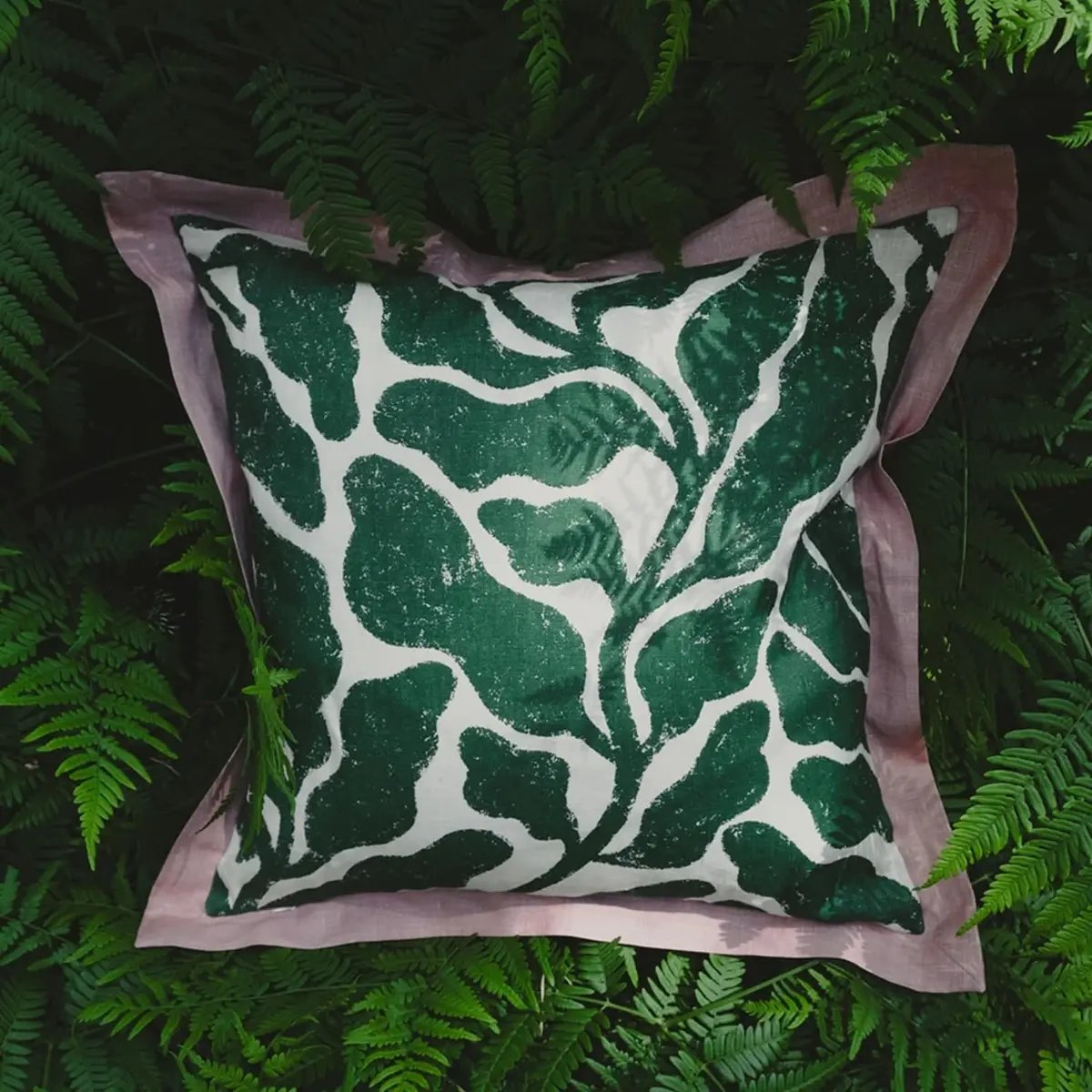 Putetrekk Lin Leaves 48x48