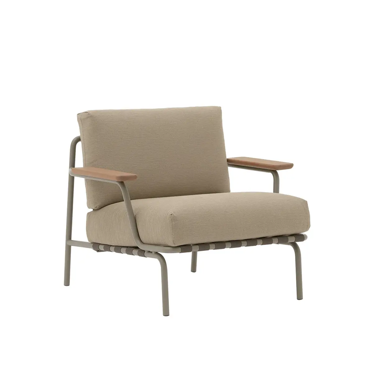 Settle Lounge Chair - Ribbed Weave 5/Taupe