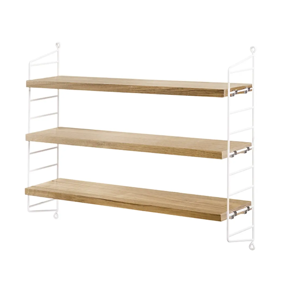 String Pocket Hylle Hvit/Eik