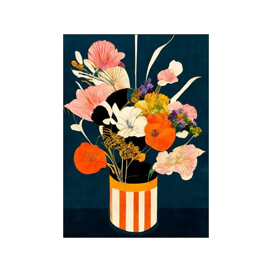 Poster Flowers At Night 50x70