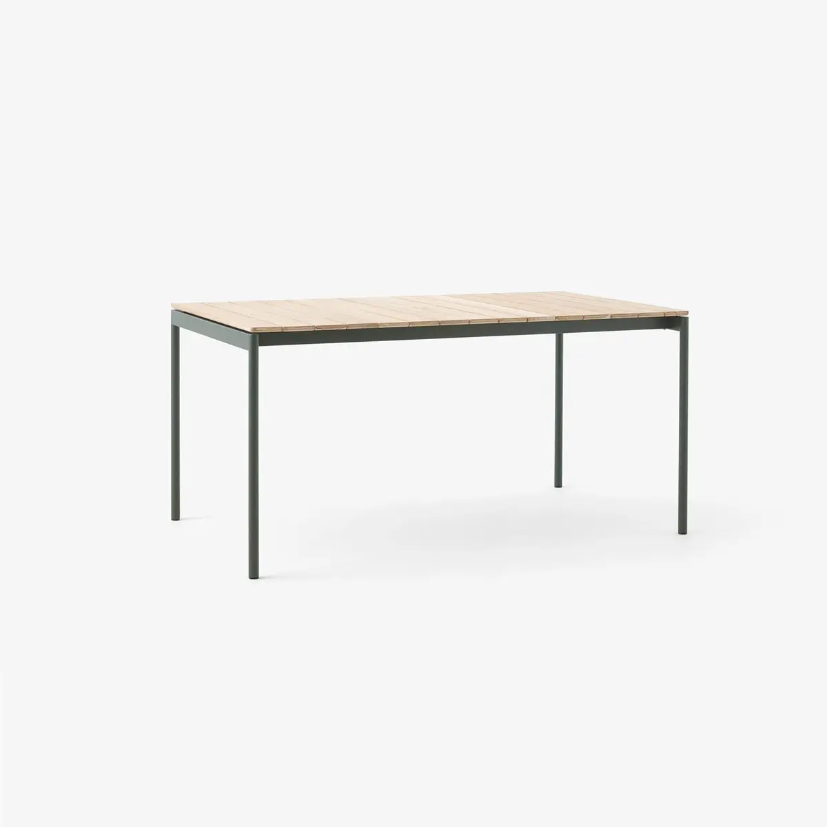 Ville Outdoor Dining Table AV25 Bronze Green frame Teak