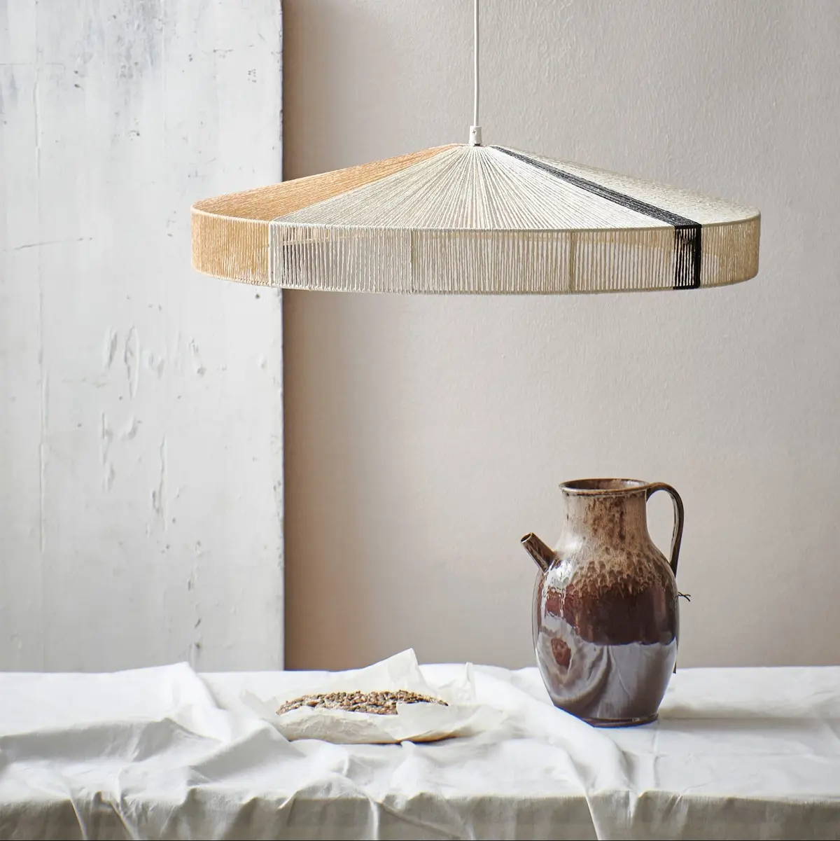 Taklampe Rope Black Stripe