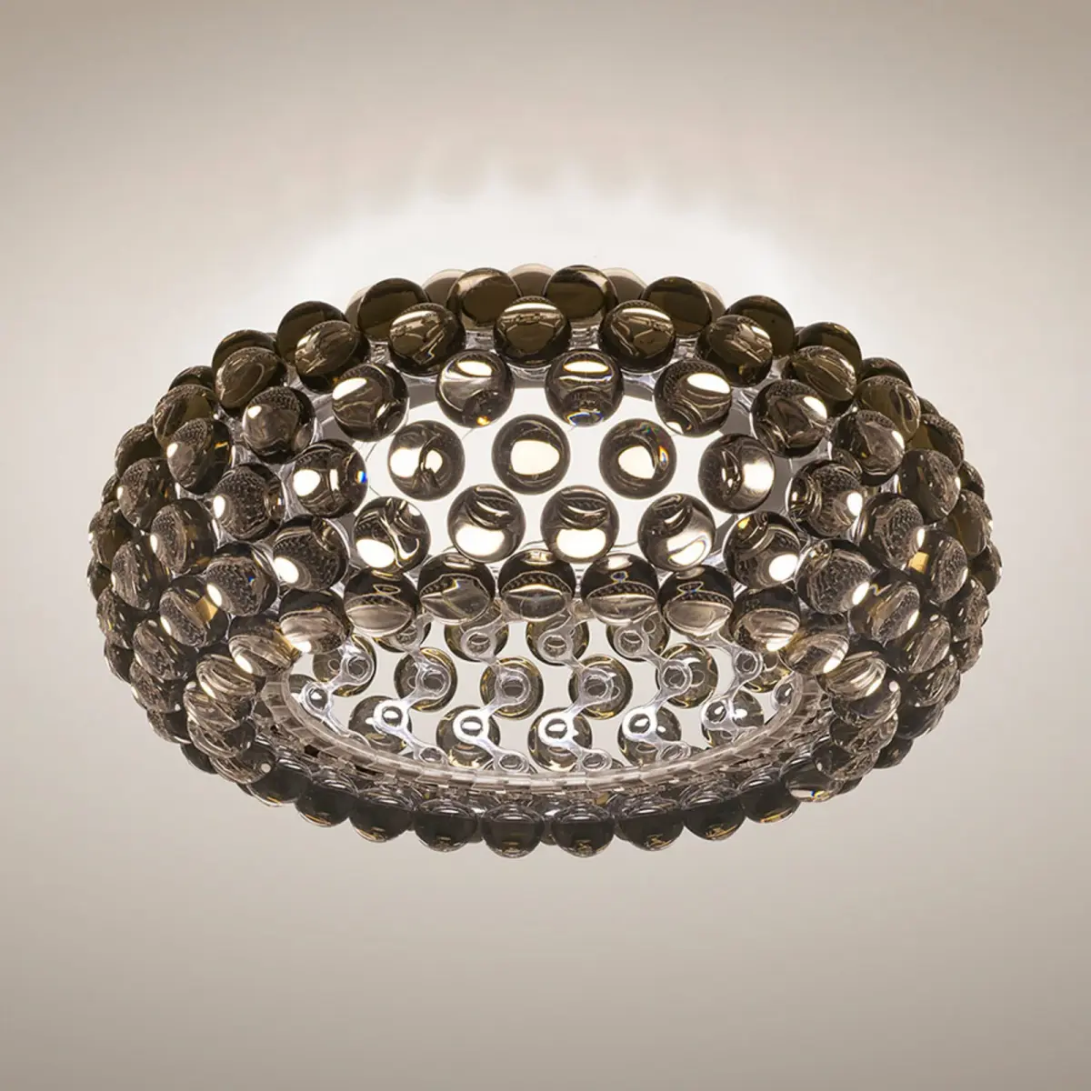 Foscarini Caboche Plus LED-taklampe røykgrå