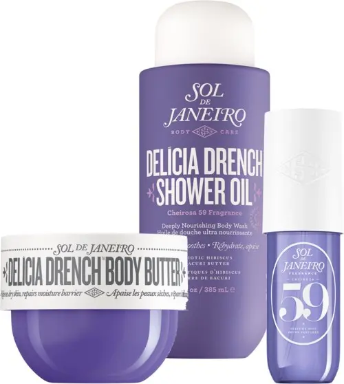 Sol de Janeiro Delicia Drench Bundle Shower Oil 385 Body Butter 75 ml Perfume Mist 90 ml