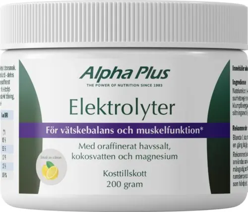 Alpha Plus Elektrolyter citronsmak 200 g