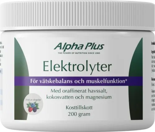 Alpha Plus Elektrolyter Skogsbär 200 stk