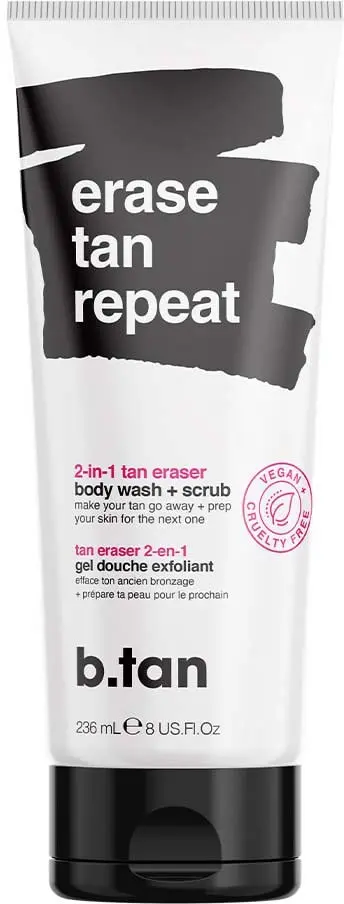 B.tan Erase Tan Repeat - 2-in-1 Bodywash + Scrub 237 ml