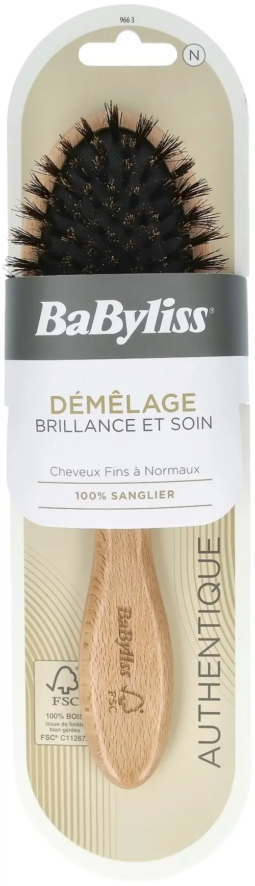 BaByliss Paris Accessories 791966 Paddle Brush Wild Boar Bristle