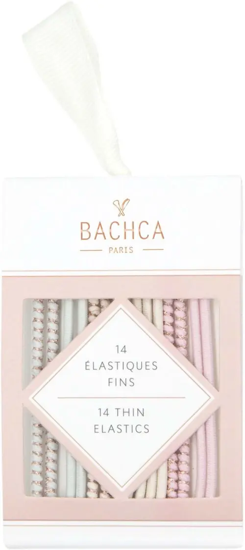 BACHCA Thin elastics x14 pastel-colored and lurex