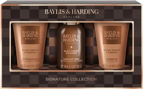 Baylis & Harding Men`s Black Pepper & Ginseng Travel Trio Gift Set