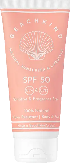 Beachkind Natural sunscreen sensitive fragrance free SPF50 50 ml