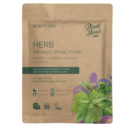 Beauty Pro Plant Based Herb Infused Sheet Mask