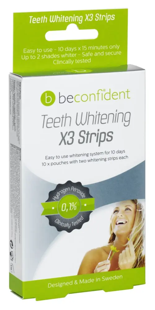 Beconfident Teeth Whitening X3 Strips, 10 days 20 strips